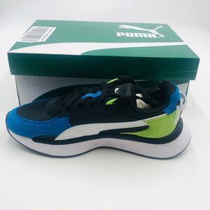 Puma Wild Rider Rollin Juniors‎ Size 7C Sneakers Black Blue Green Low Top Shoes